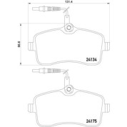 Brembo | Bremsbelagsatz, Scheibenbremse | P 61 109