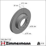 Zimmermann | Bremsscheibe | 590.2847.20