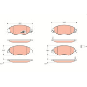 TRW | Bremsbelagsatz, Scheibenbremse | GDB1461