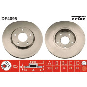 TRW | Bremsscheibe | DF4095