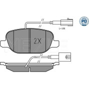 Meyle | Bremsbelagsatz, Scheibenbremse | 025 238 1118/PD