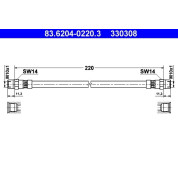 ATE | Bremsschlauch | 83.6204-0220.3