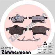 Zimmermann | Bremsbelagsatz, Scheibenbremse | 23832.900.2