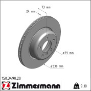 Zimmermann | Bremsscheibe | 150.3490.20