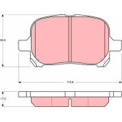 TRW | Bremsbelagsatz, Scheibenbremse | GDB3152