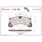 Brembo | Bremsbelagsatz, Scheibenbremse | P 65 026