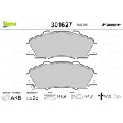 Valeo | Bremsbelagsatz, Scheibenbremse | 301627