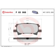 Brembo | Bremsbelagsatz, Scheibenbremse | P 83 068