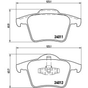 Brembo | Bremsbelagsatz, Scheibenbremse | P 86 019