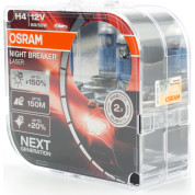 Osram | Glühlampe, Fernscheinwerfer | NIGHT BREAKER® LASER H4 Duo Box | 64193NL-HCB