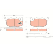 TRW | Bremsbelagsatz, Scheibenbremse | GDB1033