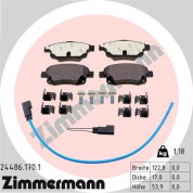 Zimmermann | Bremsbelagsatz, Scheibenbremse | 24486.170.1