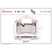 Brembo | Bremsbelagsatz, Scheibenbremse | P 50 110