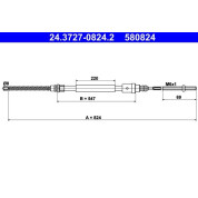 ATE | Seilzug, Feststellbremse | 24.3727-0824.2