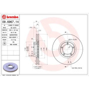 Brembo | Bremsscheibe | 09.6967.14