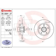 Brembo | Bremsscheibe | 08.B391.27