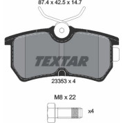 Textar | Bremsbelagsatz, Scheibenbremse | 2335301