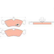 TRW | Bremsbelagsatz, Scheibenbremse | GDB1263