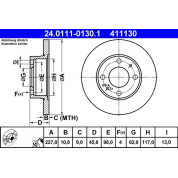 ATE | Bremsscheibe | 24.0111-0130.1