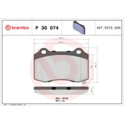 Brembo | Bremsbelagsatz, Scheibenbremse | P 30 074