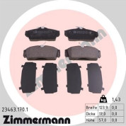 Zimmermann | Bremsbelagsatz, Scheibenbremse | 23463.170.1