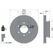 Textar | Bremsscheibe | 93143203