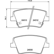 Brembo | Bremsbelagsatz, Scheibenbremse | P 30 117