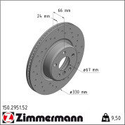 Zimmermann | Bremsscheibe | 150.2951.52