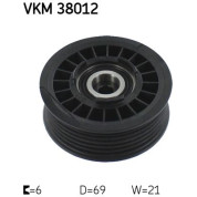 SKF | Umlenk-/Führungsrolle, Keilrippenriemen | VKM 38012