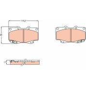 TRW | Bremsbelagsatz, Scheibenbremse | GDB3428