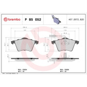 Brembo | Bremsbelagsatz, Scheibenbremse | P 85 052