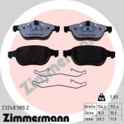 Zimmermann | Bremsbelagsatz, Scheibenbremse | 23248.980.2