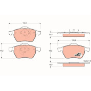 TRW | Bremsbelagsatz, Scheibenbremse | GDB1376