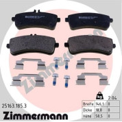 Zimmermann | Bremsbelagsatz, Scheibenbremse | 25163.185.3