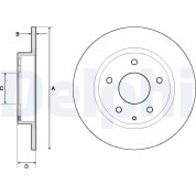 Delphi | Bremsscheibe | BG4707C