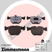 Zimmermann | Bremsbelagsatz, Scheibenbremse | 21486.990.1