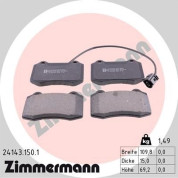 Zimmermann | Bremsbelagsatz, Scheibenbremse | 24143.150.1