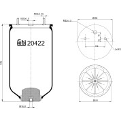 febi bilstein | Federbalg, Luftfederung | 20422