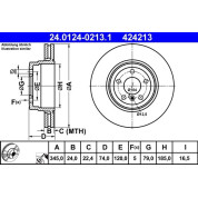 ATE | Bremsscheibe | 24.0124-0213.1