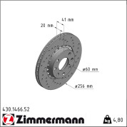 Zimmermann | Bremsscheibe | 430.1466.52