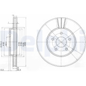 Delphi | Bremsscheibe | BG3537C