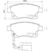 Brembo | Bremsbelagsatz, Scheibenbremse | P 24 066