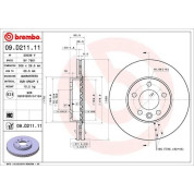 Brembo | Bremsscheibe | 09.D211.11