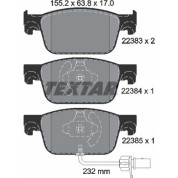 Textar | Bremsbelagsatz, Scheibenbremse | 2238301