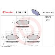 Brembo | Bremsbelagsatz, Scheibenbremse | P 50 124