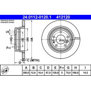 ATE | Bremsscheibe | 24.0112-0120.1