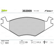 Valeo | Bremsbelagsatz, Scheibenbremse | 302009