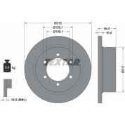 Textar | Bremsscheibe | 92093100