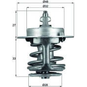 Mahle | Thermostat, Kühlmittel | TX 63 88