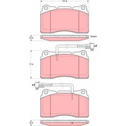 TRW | Bremsbelagsatz, Scheibenbremse | GDB1603